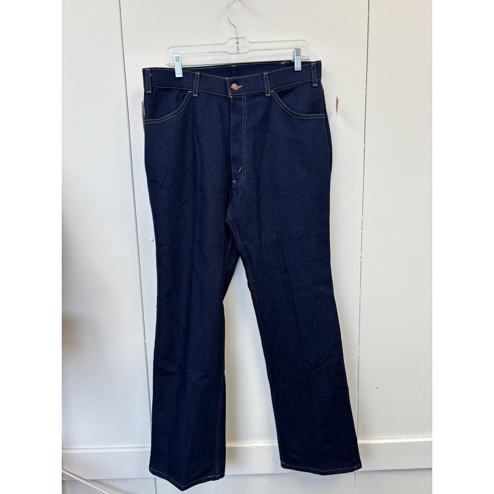 Vintage Levis Action Casuals‎ Jeans Mens 34x31 Blue Dark Wash Denim Made USA 70s